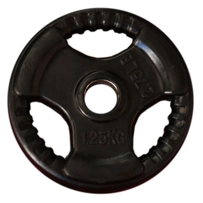 SALE:  Olympic Rubber Coated Tri-Grip Weight Plates (50mm bars), $5.50/kg