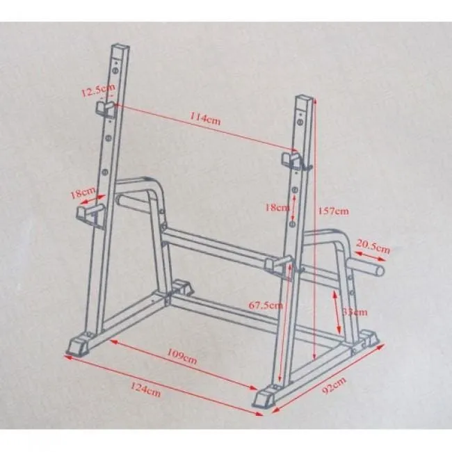 Heavy-Duty YS Squat Rack - 180kg Capacity for Ultimate Strength Training