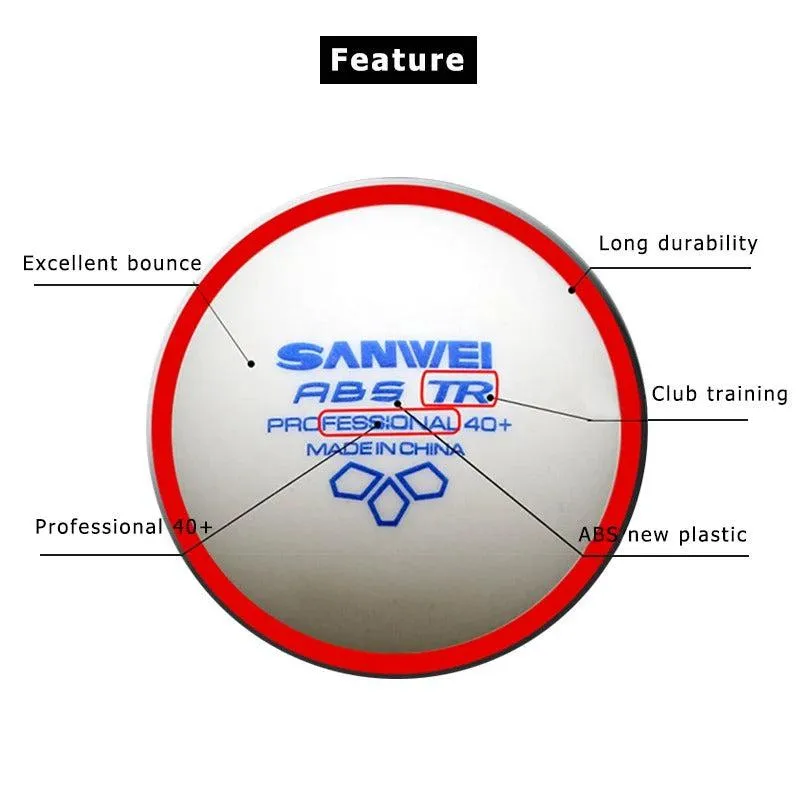 Sanwei TR 3-Star 40  ABS Table Tennis Training Balls x 100