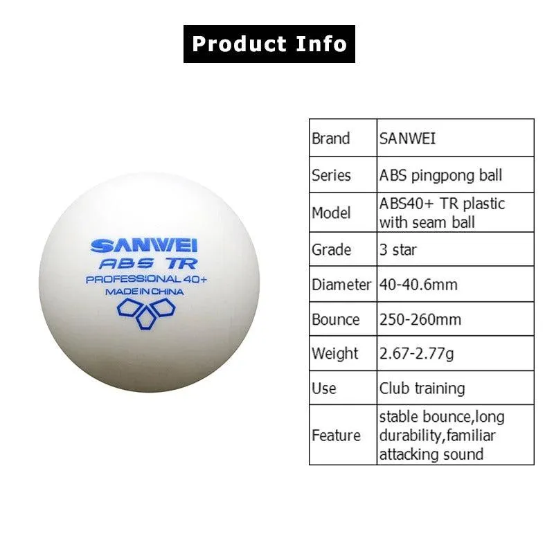 Sanwei TR 3-Star 40  ABS Table Tennis Training Balls x 100