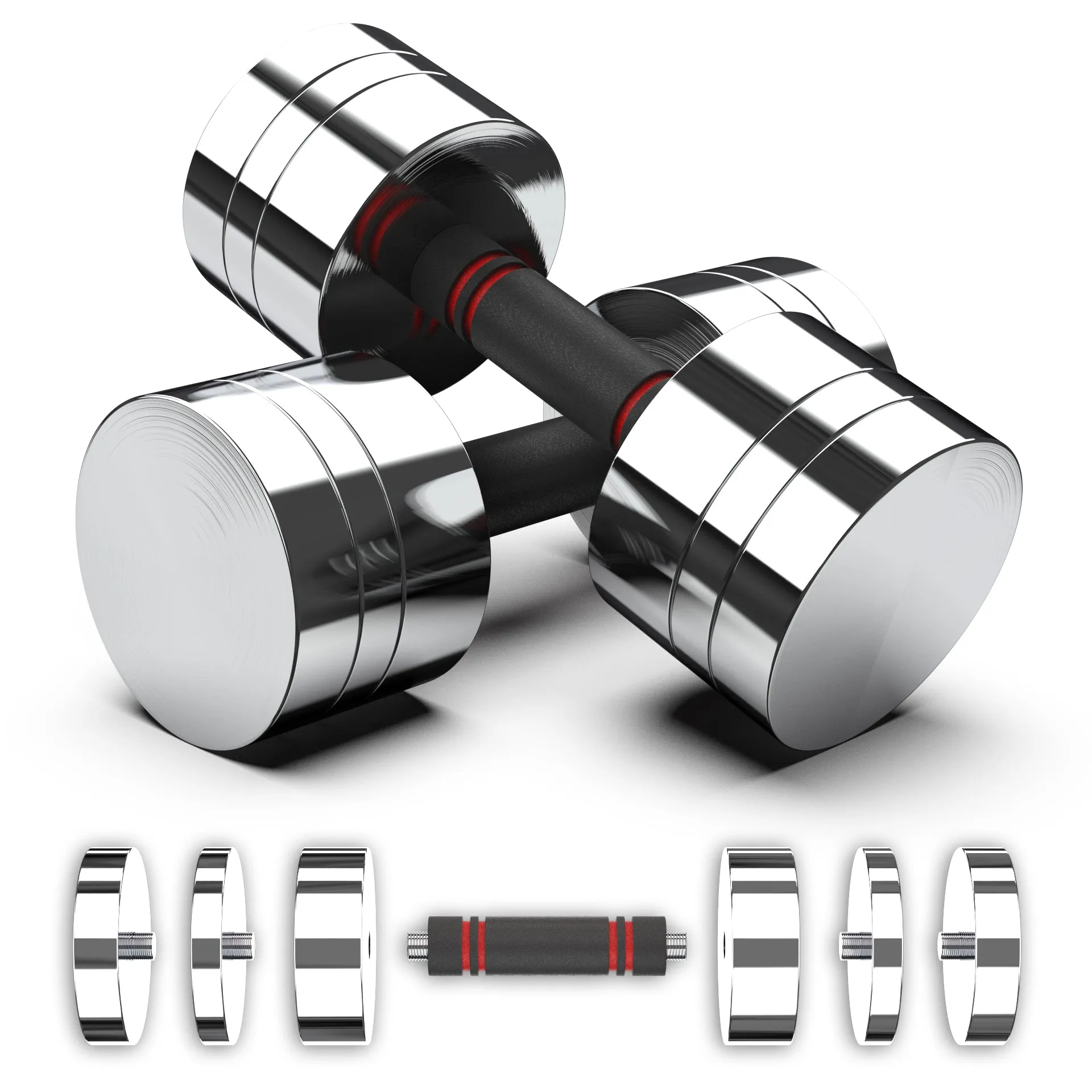 Synergee Adjustable Chrome Dumbbells