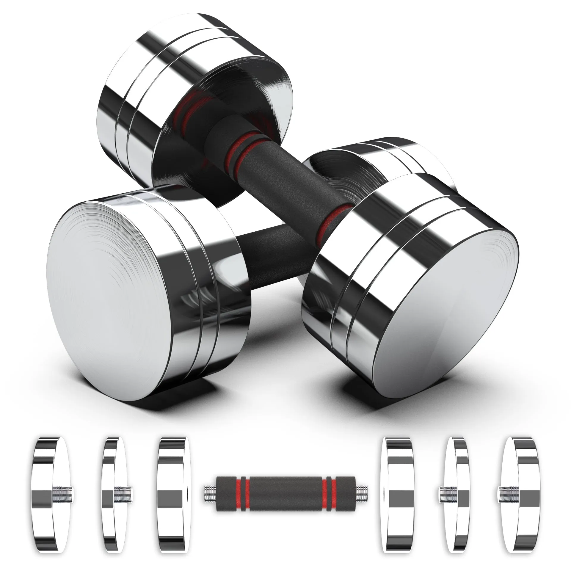 Synergee Adjustable Chrome Dumbbells