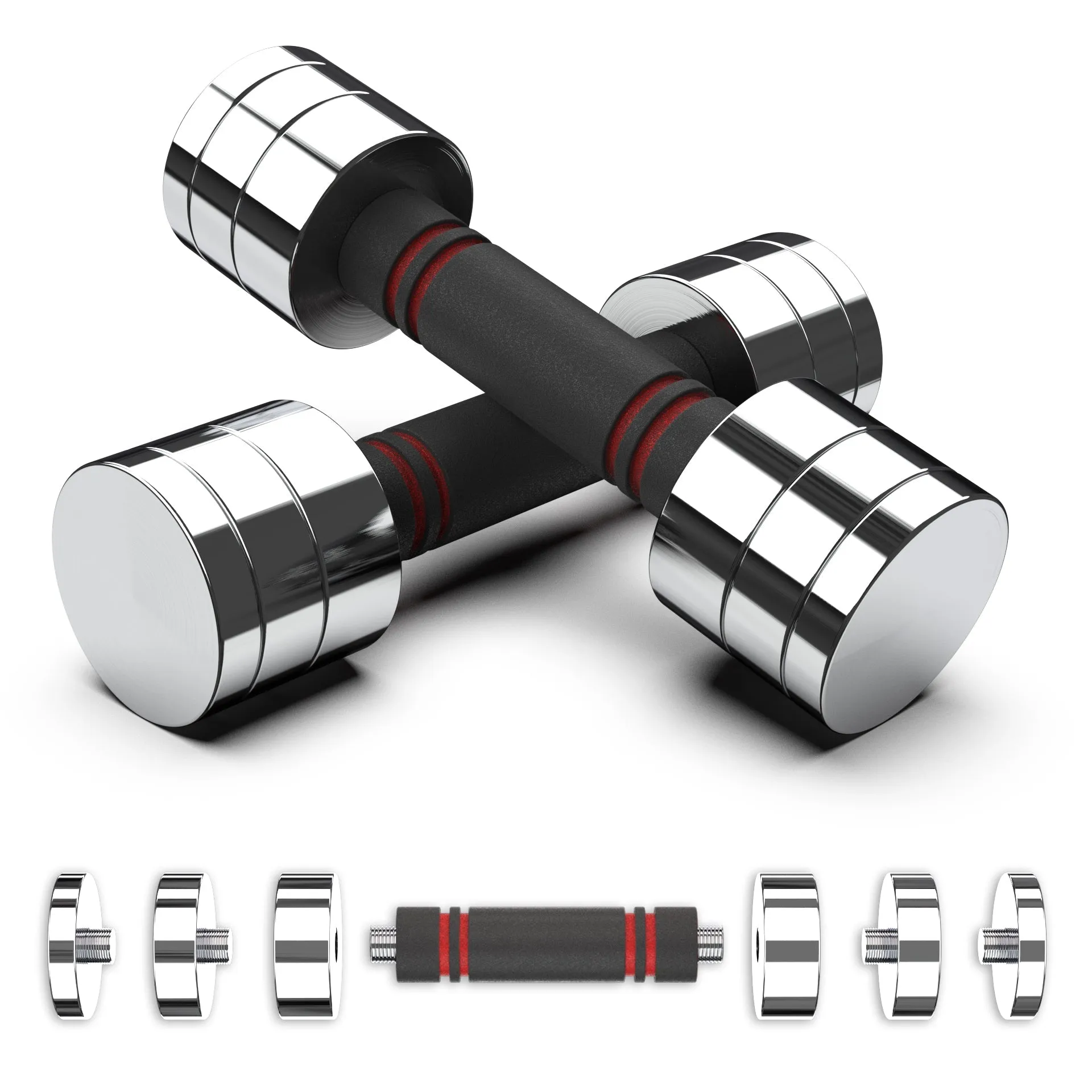 Synergee Adjustable Chrome Dumbbells