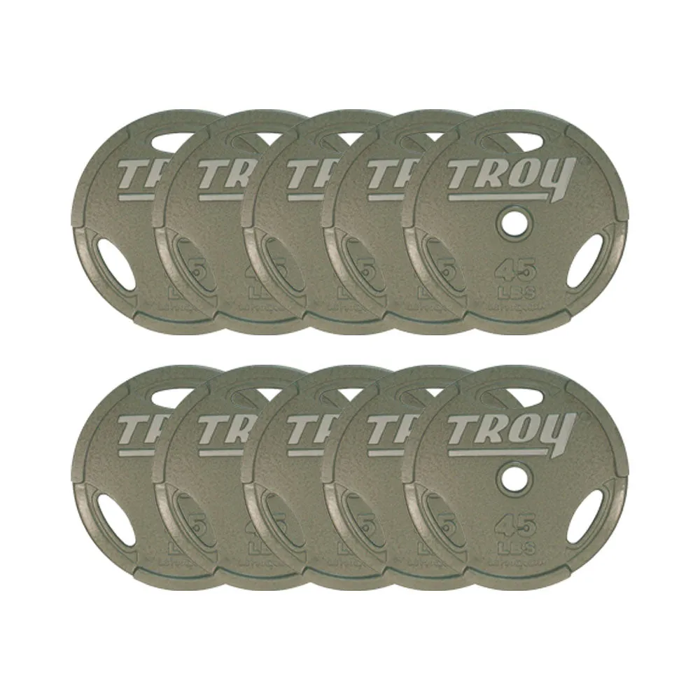 TROY 450 lbs Interlocking Cast Iron Grip Plates Only Set (10 x 45)