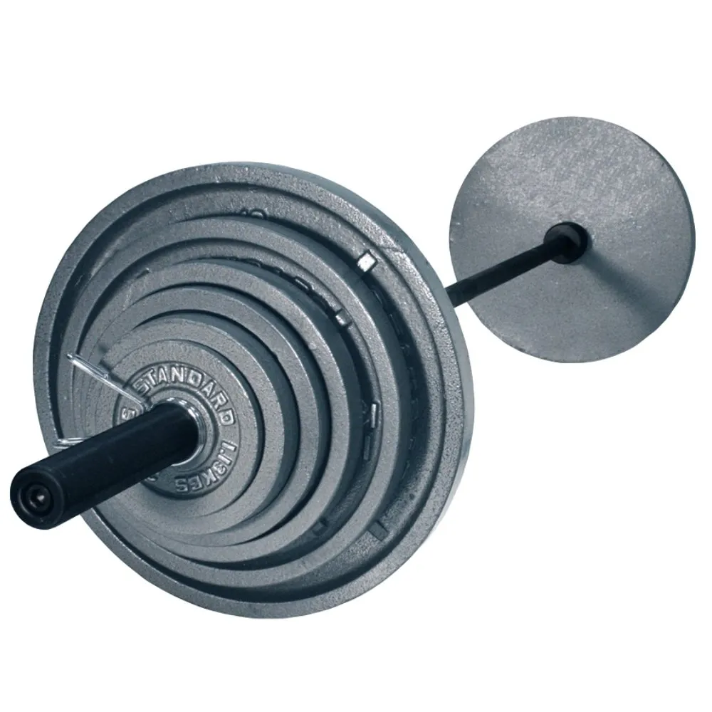 USA Olympic 300 lb. Gray Iron Weight Set