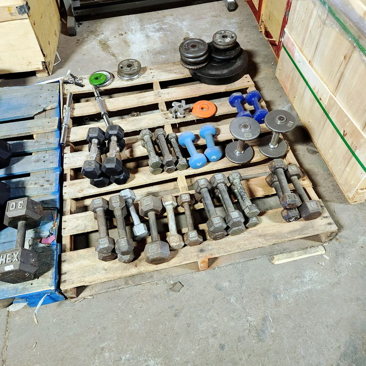 Used Dumbbells (Rubber/Metal Hex) Grab Bag