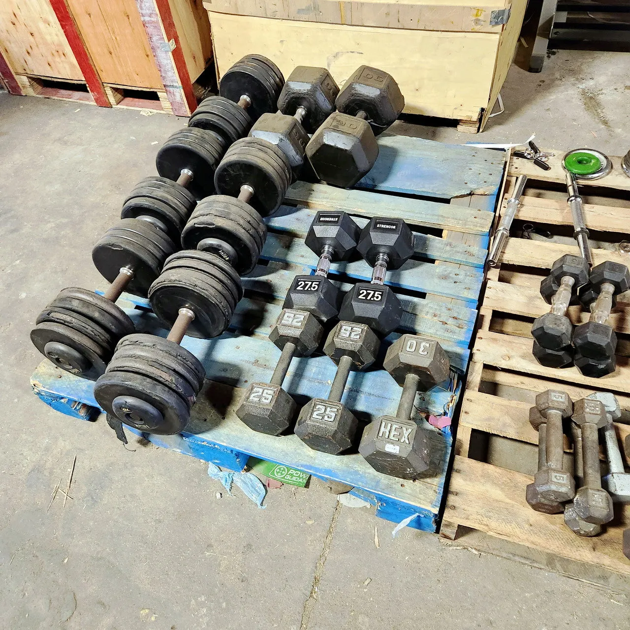 Used Dumbbells (Rubber/Metal Hex) Grab Bag