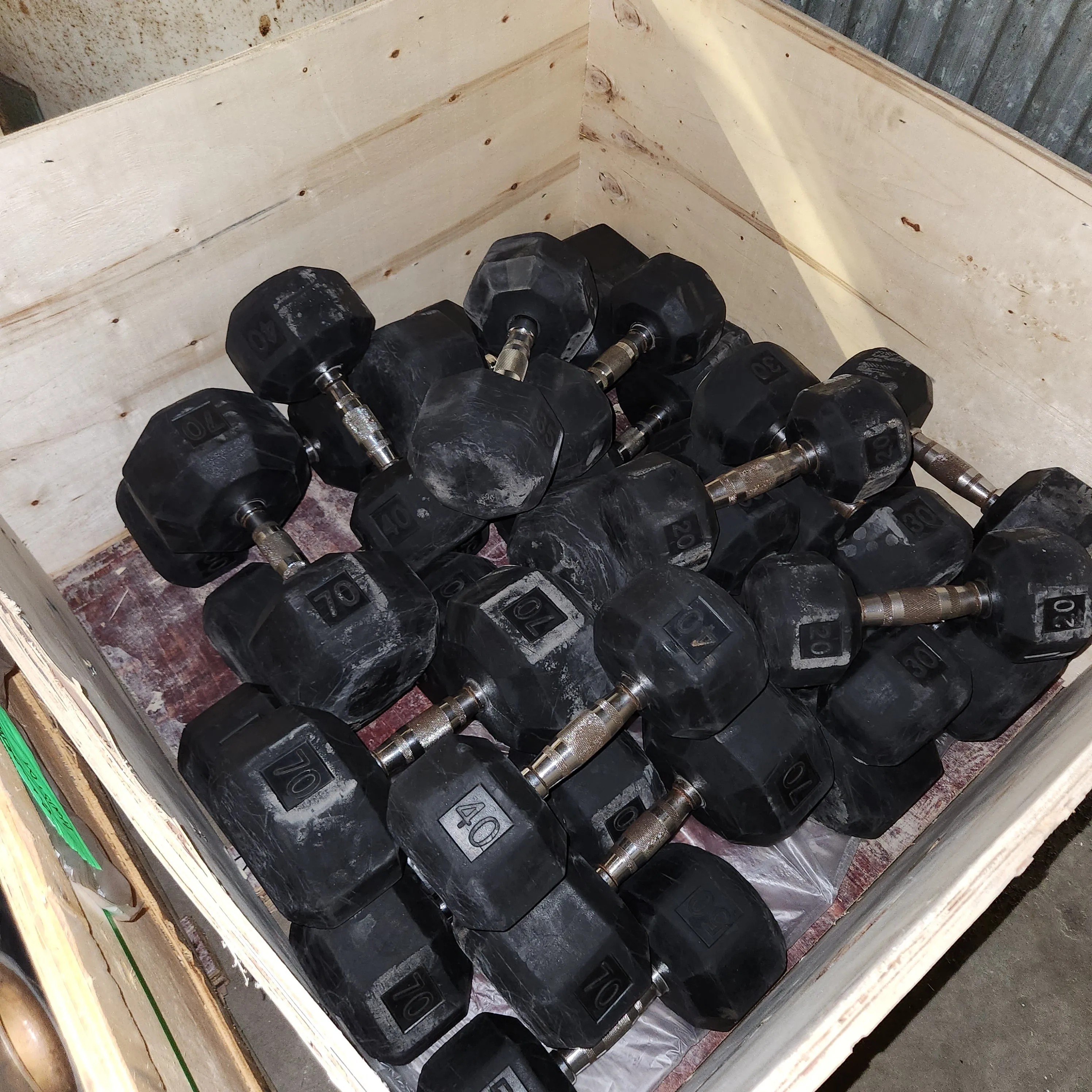 Used Dumbbells (Rubber/Metal Hex) Grab Bag