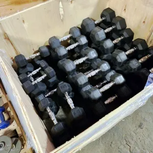 Used Dumbbells (Rubber/Metal Hex) Grab Bag