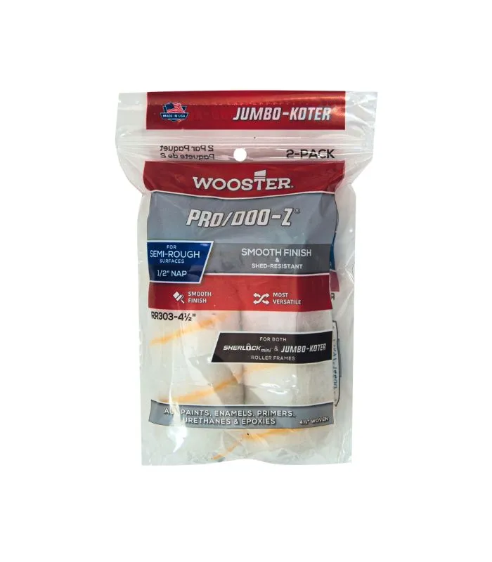 Wooster Jumbo Koter Pro Doo-Z Mini Roller Sleeve - Twin Pack