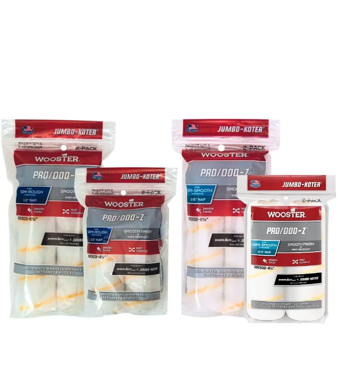 Wooster Jumbo Koter Pro Doo-Z Mini Roller Sleeve - Twin Pack