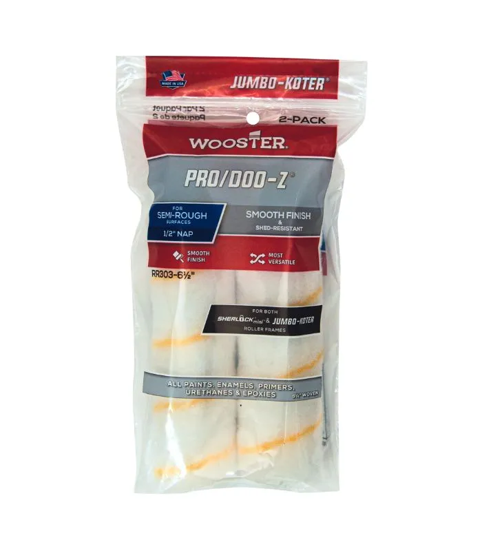 Wooster Jumbo Koter Pro Doo-Z Mini Roller Sleeve - Twin Pack